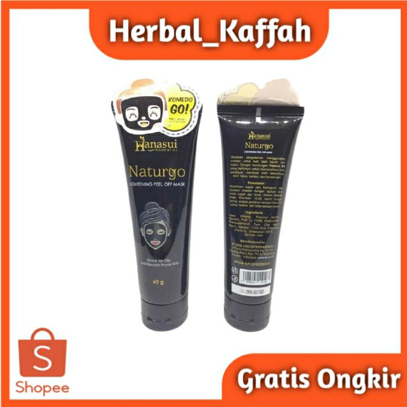 60 gr Masker HANASUI Naturgo Tube | Memudarkan Bintik Hitam Di Wajah | Original Asli 100%