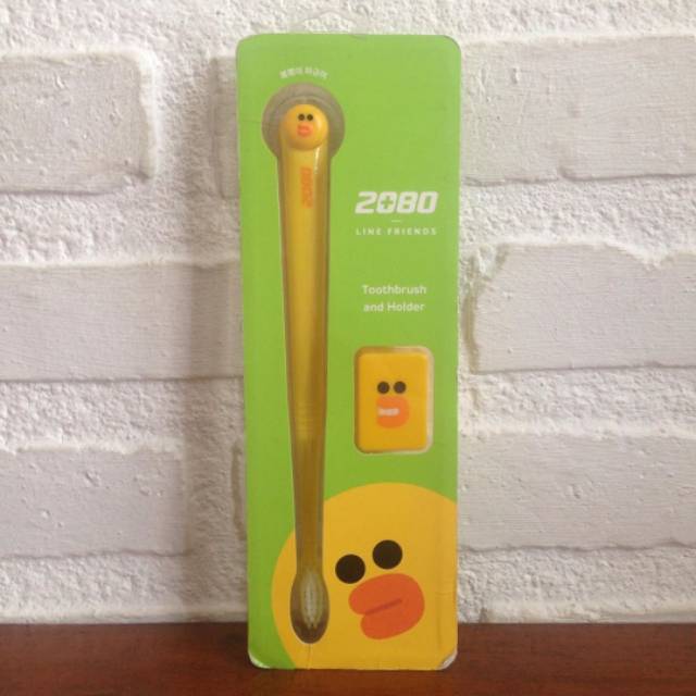 Toothbrush and holder from Line friends