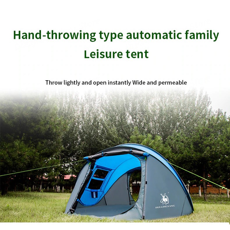 HUILINYANG Outdoor Pop-Up Tent 3-4 Persons - Tenda Camping Outdoor