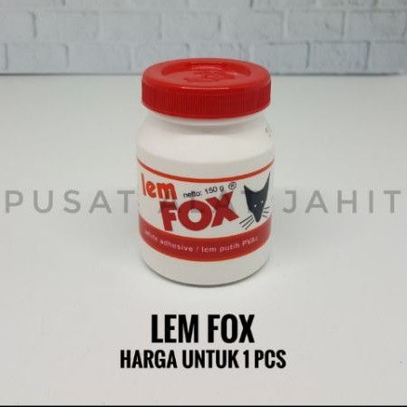 

LEM FOX PUTIH PVAC 150 GRAM ATK FOX GLUE LEM KERTAS KAYU KARTON KAIN