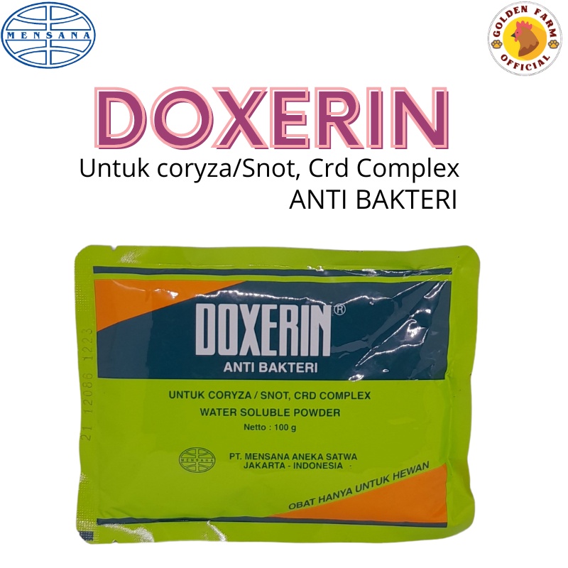 Doxerin 100 gram Mensana Obat Snot/Coryza CRD untuk Ayam