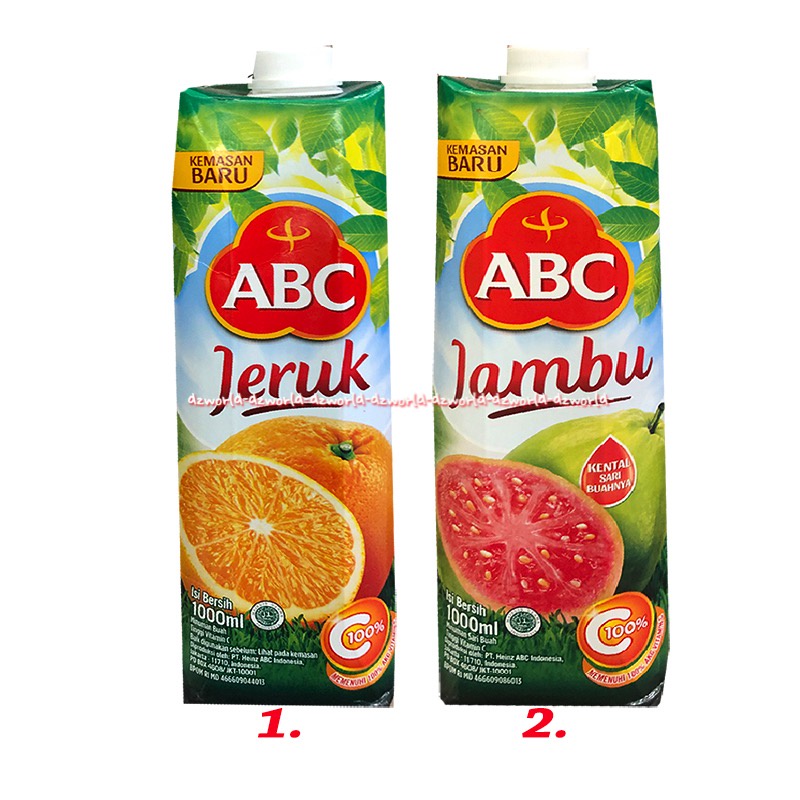 ABC Jeruk Jambu Biji UHT Minuman Sari Buah Asli Siap Minum 1L Abc UHT Juice Jeruk Guava Jus