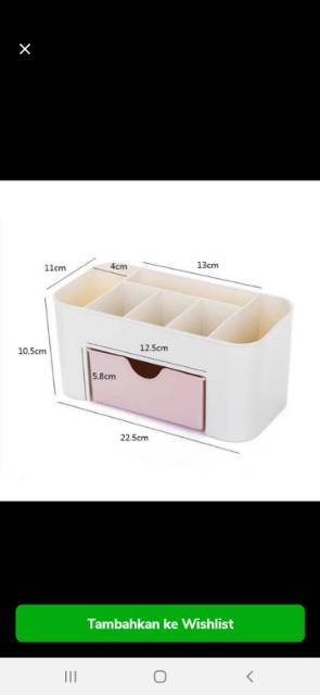 RAK MEJA DEKSTOP STORAGE MAKEUP BRUSH KOTAK PERHIASAN ORGANIZERR