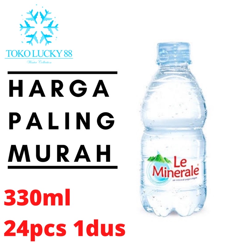 Air Mineral Kemasan Le Minerale Botol 330 ml isi 24 pcs 1 dus Khusus pengiriman Sameday atau Instant