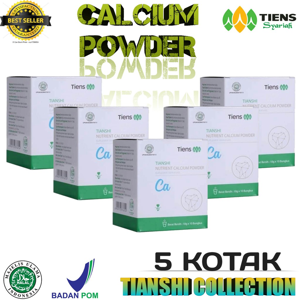 Tiens Kalsium Powder - Kalsium Tulang - Penguat Tulang - Pencegah Osteoporosis - Murah - 5 Kotak