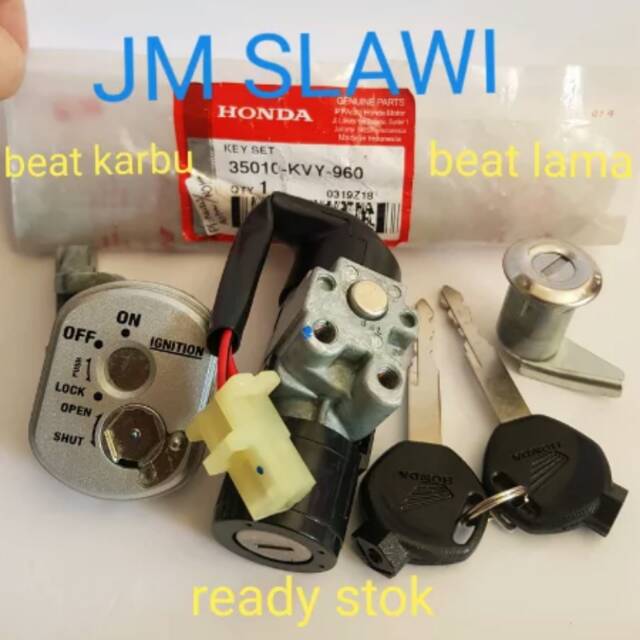 35010-KVY-960 Kunci kontak assy atau keyset assy, kunci kontak assy, beat lama atau beat karbu, asli