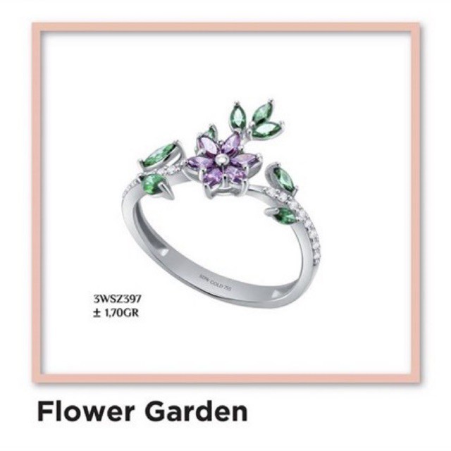 Cincin bunga flower garden collection by Sandra Dewi Gold