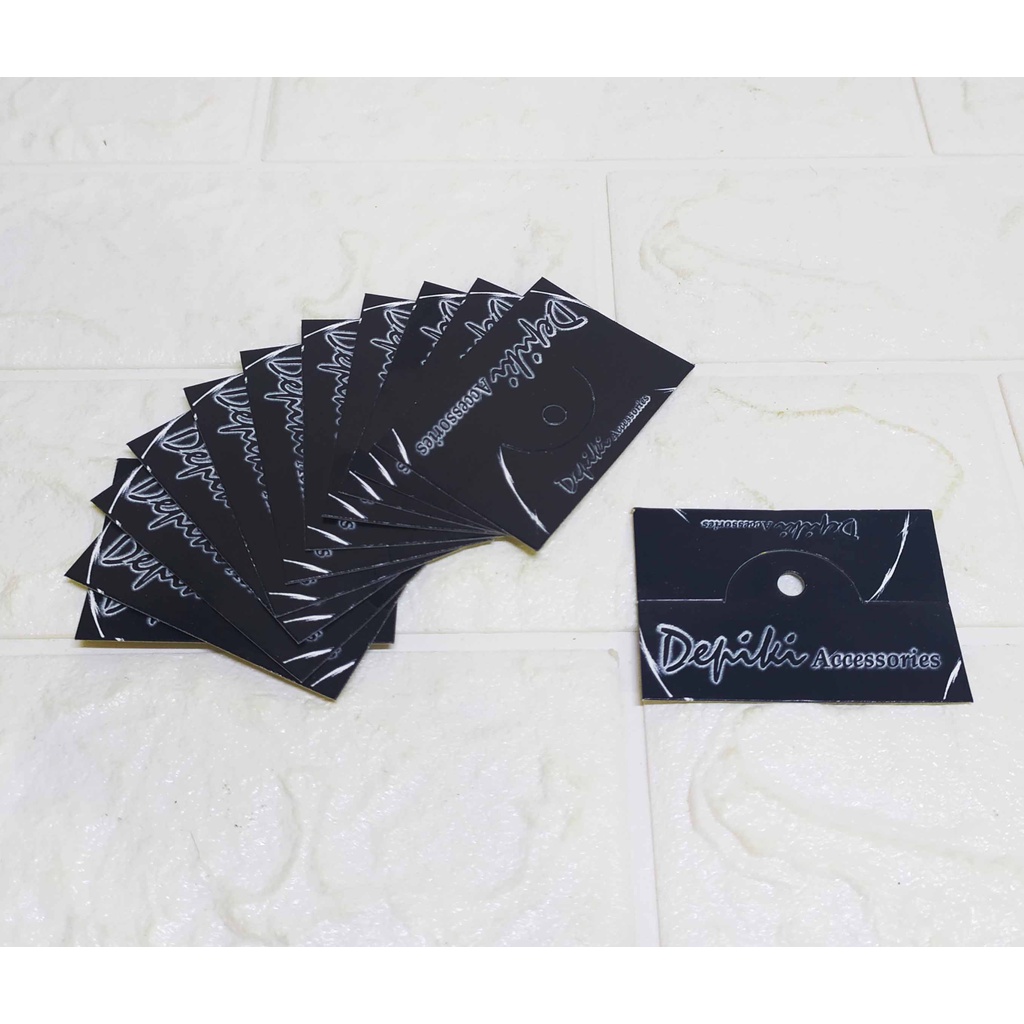 ( 12 pcs ) Label HITAM Gantungan Aksesoris