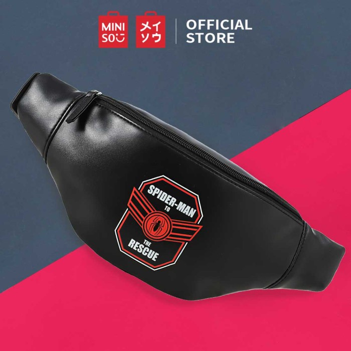 MINISO Marvel Tas Pinggang Crossbody Waist bag Fashion Sekolah - Hitam