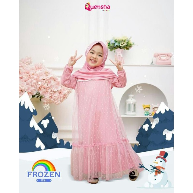 GAMIS ANAK FROZEN BY QUENSHA (READY)