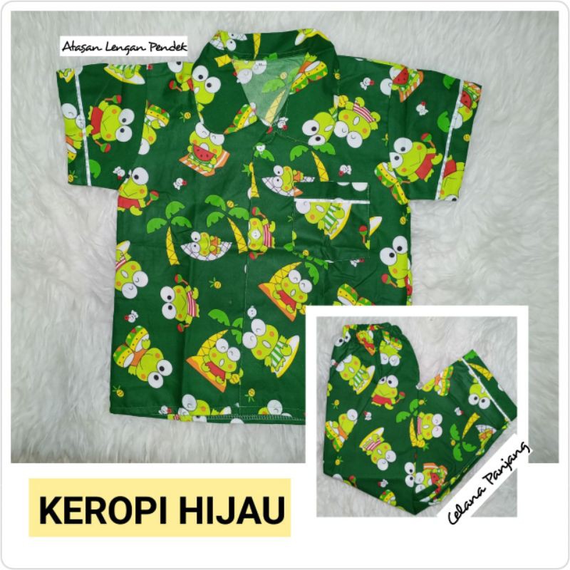 Piyama Anak bahan katun uk M-XL