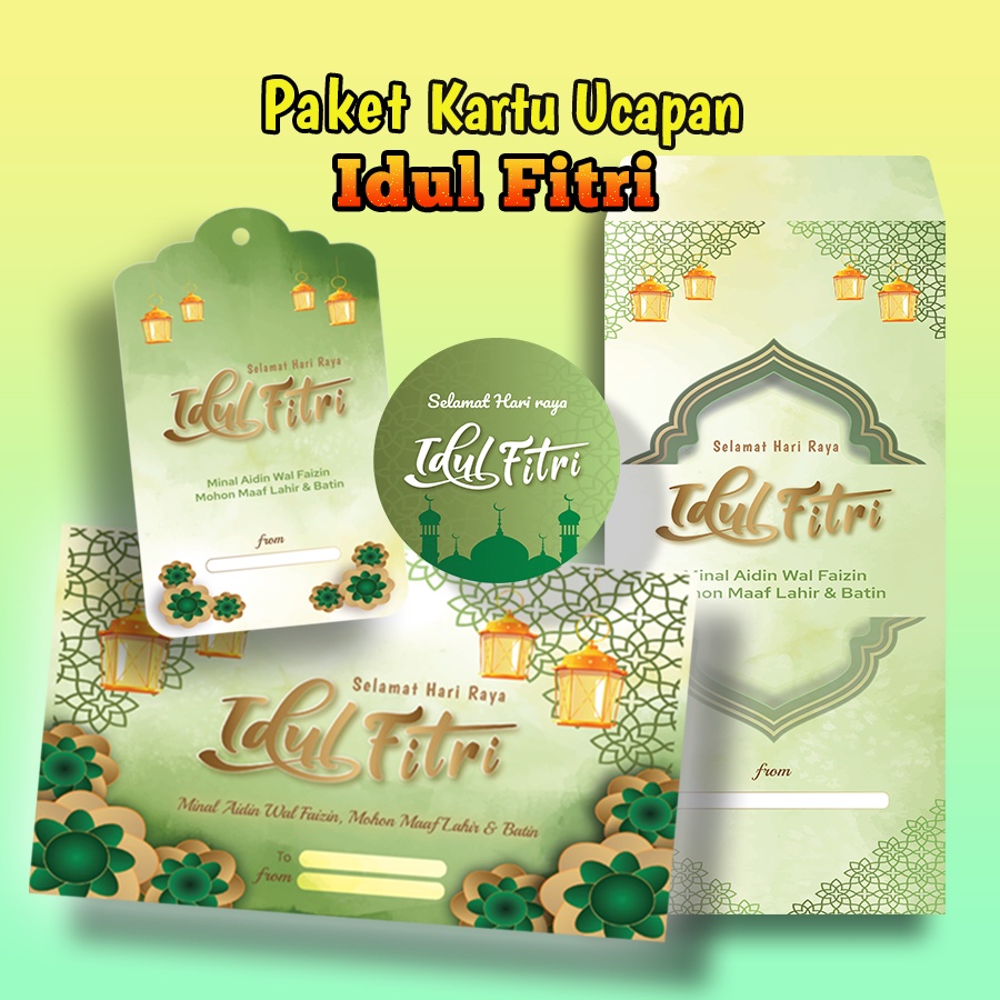 

Amplop Stiker Hangtag Parcel Hampers Kartu Ucapan Lebaran Idul Fitri