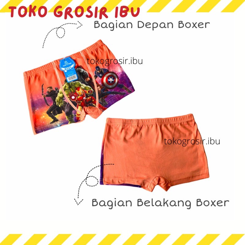 Celana Dalam CD Boxer Anak Laki Laki Cowok Avengers Import Bahan Katun Adem / Bokser Anak Cowo Murah