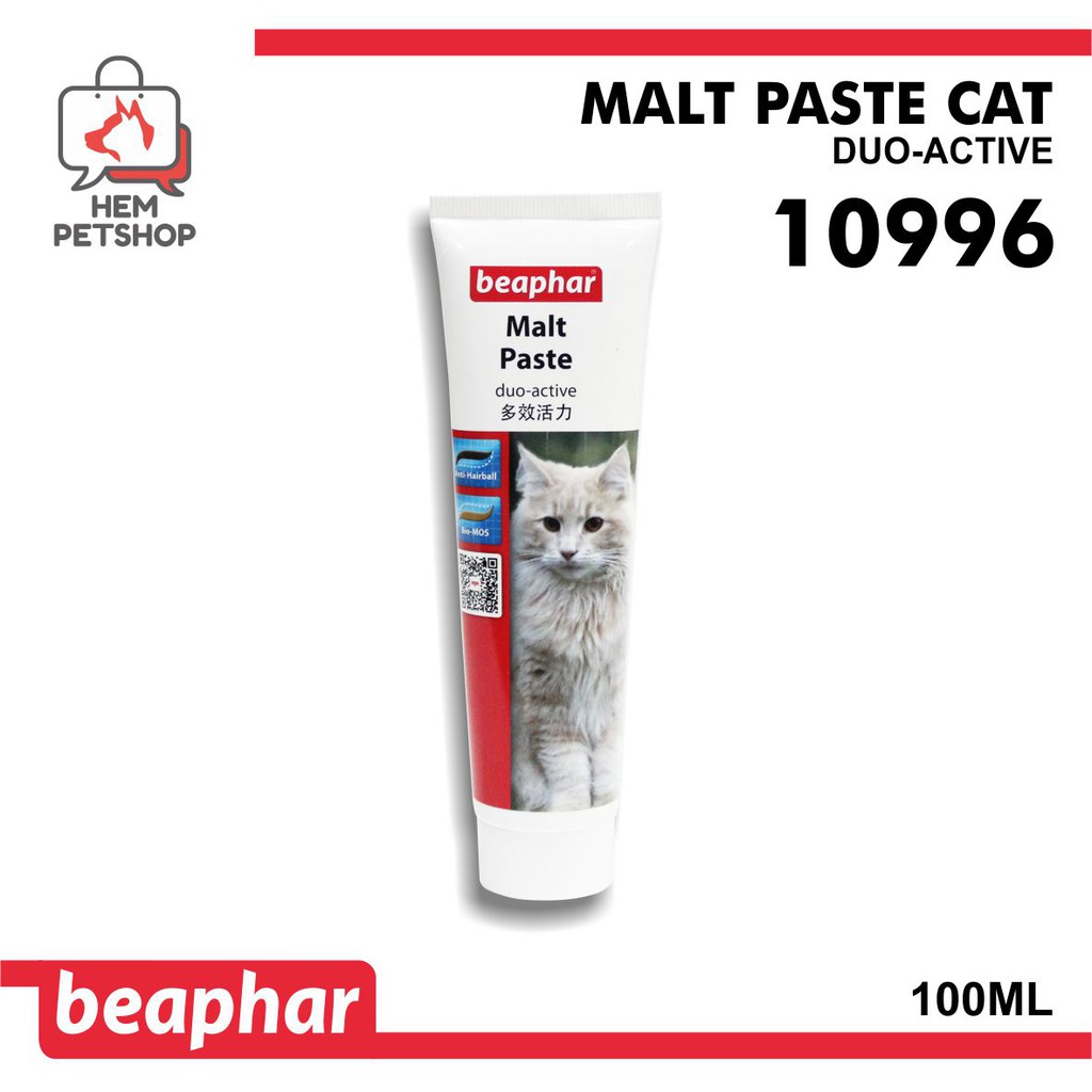 BEAPHAR 10996 Duo Malt Paste Cat 100g anti hairball pasta vitamin kucing