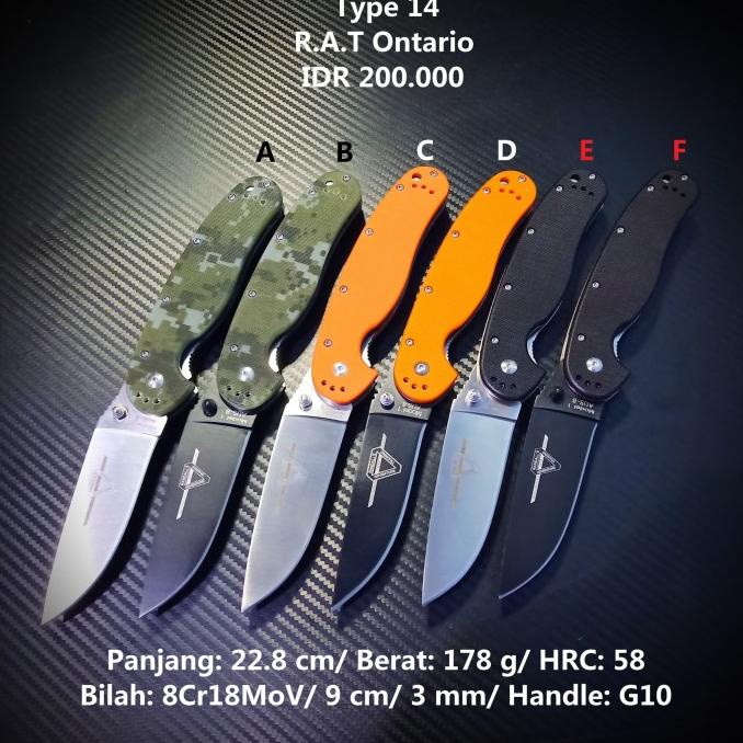 FREE ONGKIR Pisau Survival Outdoor RAT Ontario