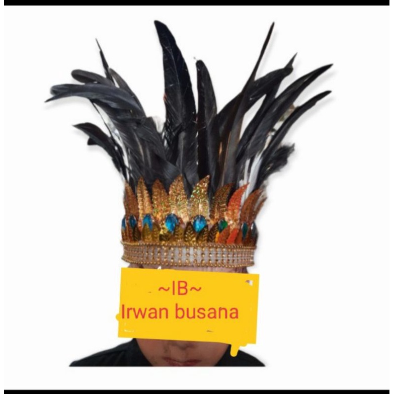 Aksesori bulu kepala Dayak / aksesoris kepala Papua dewasa