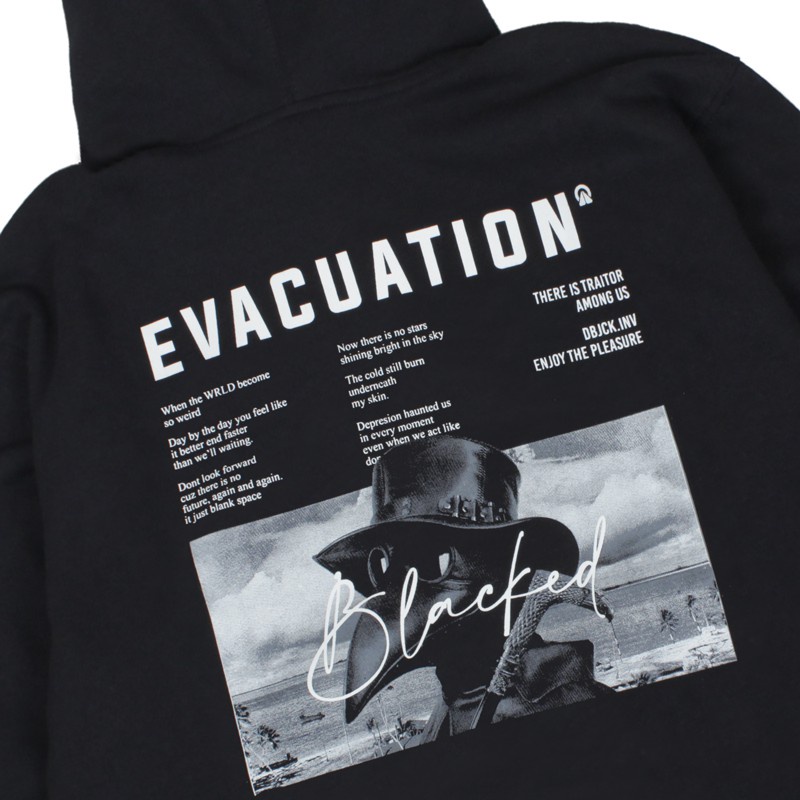 Sweater Hoodie Sweater Evacuation Black Tees Premium Quality Crewneck Black Motif / Jaket Coach Terbaru