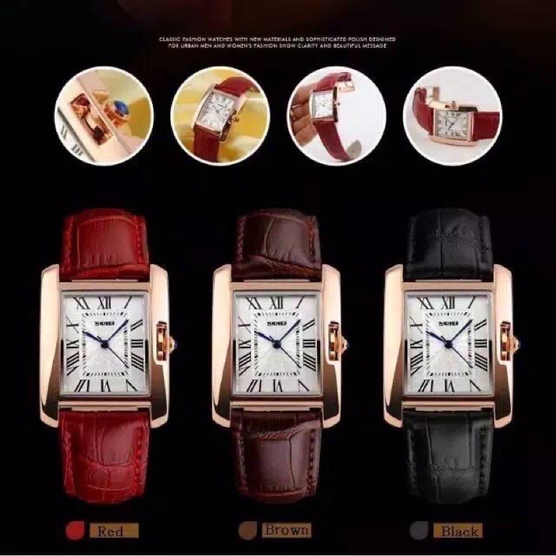 SKMEI 1085 ORIGINAL Jam Tangan Quartz Anti Air dengan Strap Kulit