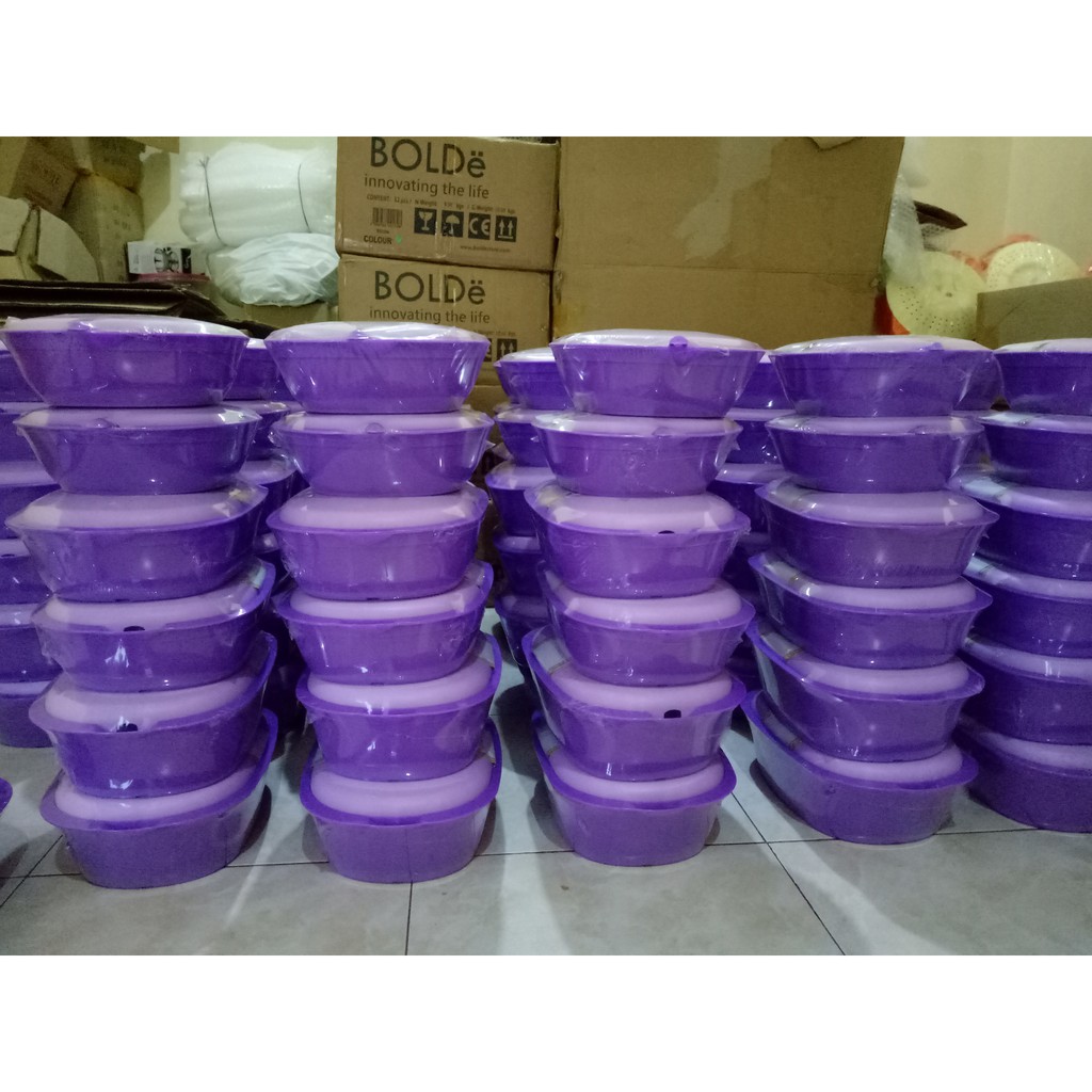 SPECIAL  VERONA UNGU SET TEMPAT MAKANAN SAYUR VERONA SET MURAH GREEN LEAF ORI