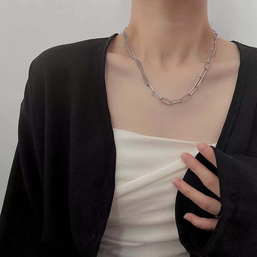 Titanium baja tebal rantai kalung untuk pria dan wanita in Hip Hop disco sederhana kalung gaya dingi