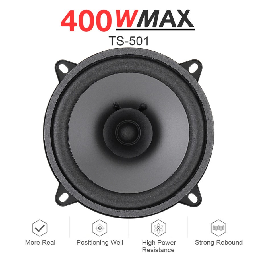 Speaker Subwoofer Mobil HiFi 5 Inch 400W 1 PCS - TS-501 - Black