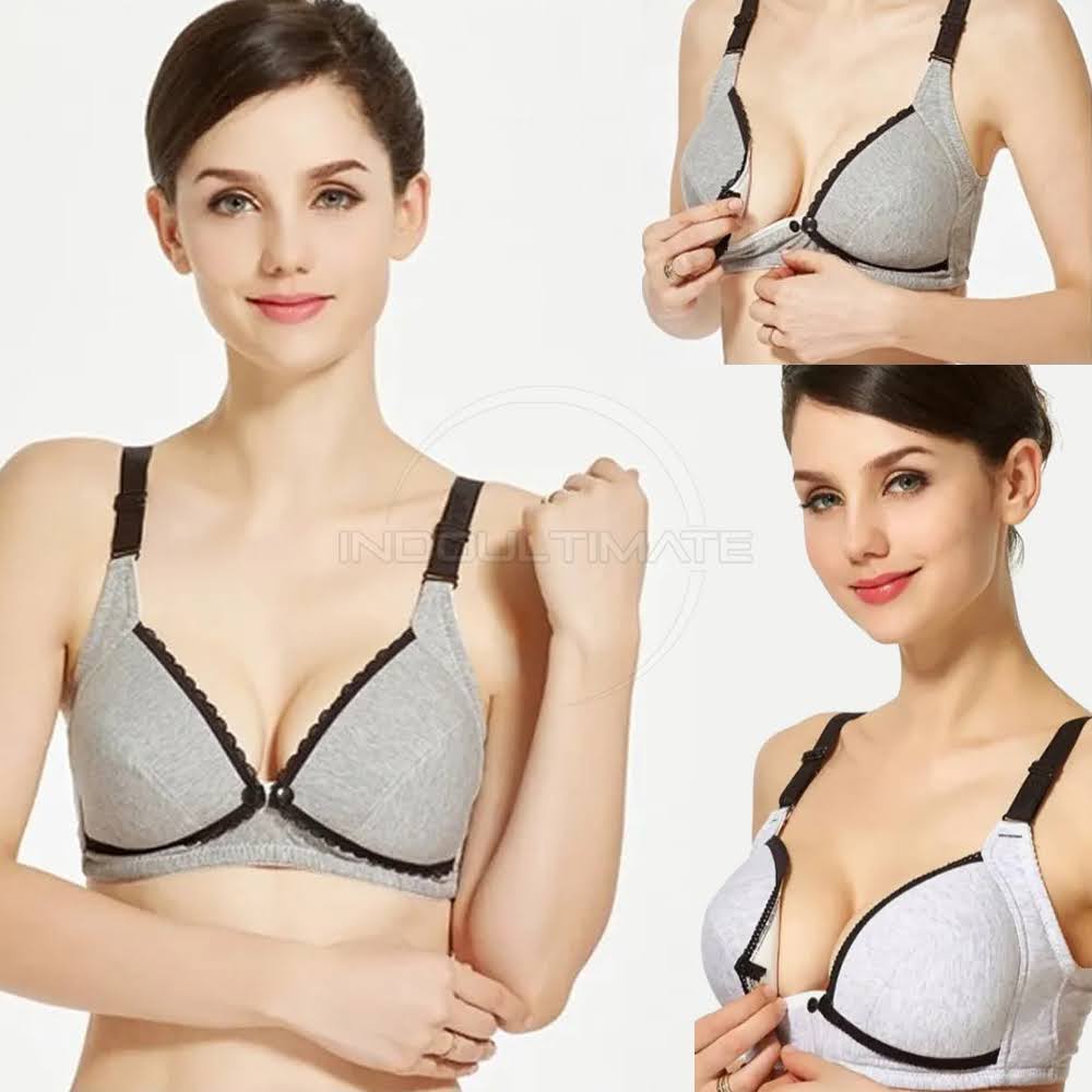 1 Pcs Bra Menyusui Tanpa Kawat BIM-12 Bra Menyusui Kancing Depan BH Menyusui Bayi Pakaian Dalam Wanita Cewek Perempuan Nursing Bra Maternity Bra