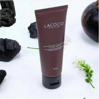 LACOCO Charcoal Glow Mask - Membersihkan wajah hingga ke pori