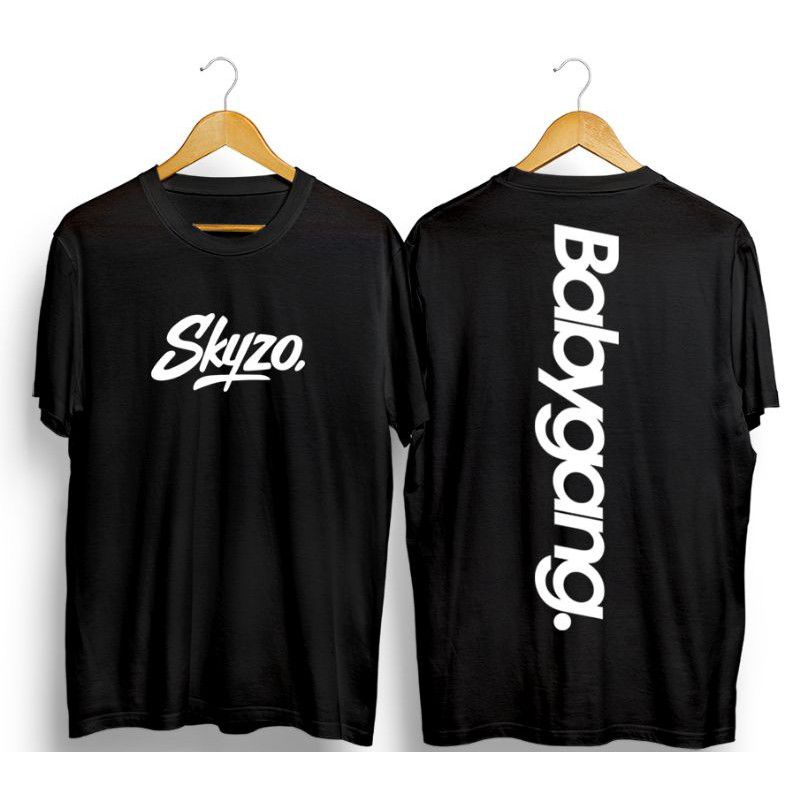 T-shirt Baju Kaos Distro Oblong Terbaru Kaos Pria Dan Wanita Remaja Dewasa Kaos Babygang Skyzo Topi 