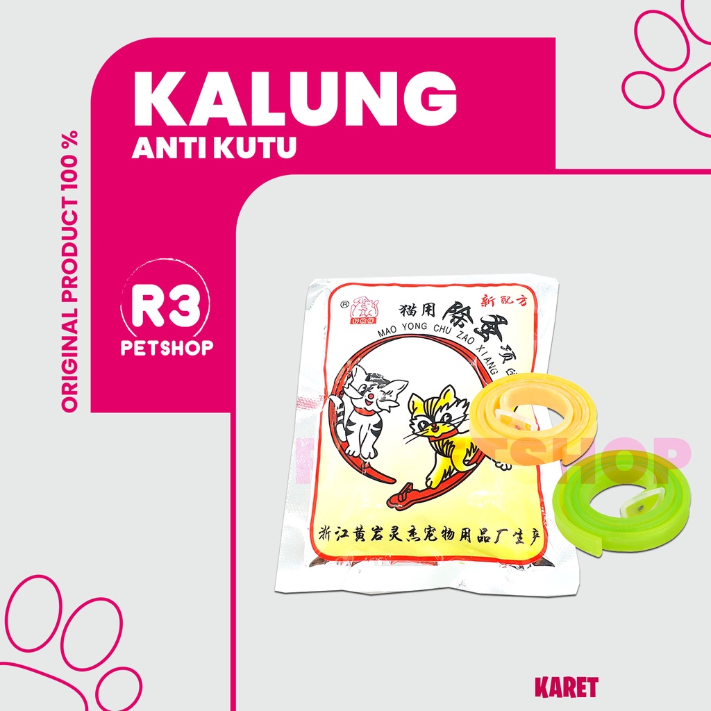 Kalung anti kutu Untuk kucing anjing dan Hewan peliharaan lainnya