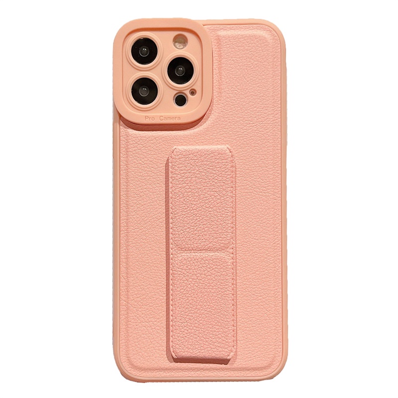 Soft Case Bahan Kulit Dengan Stand Magnetik Untuk iPhone 13 12 11 Pro X XS MAX XR SE2 7 8 Plus