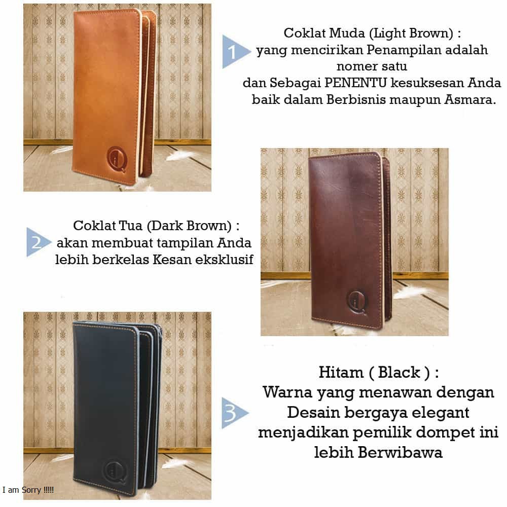 Dompet pria wanita unisex 21 card slot bahan 100% KULIT SAPI ASLI  kualitas eksport F012 Q terlaris