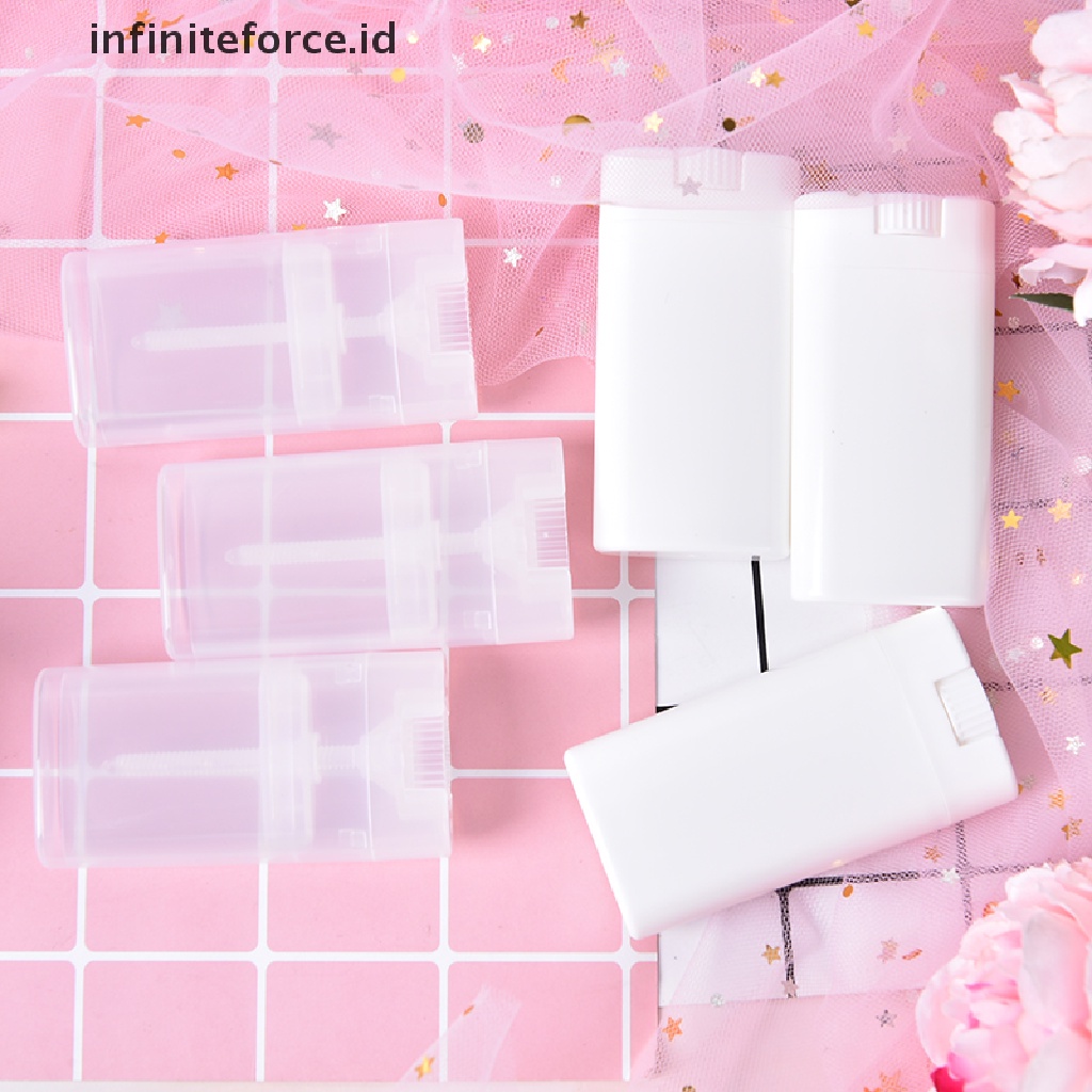 (Infiniteforce.Id) 10pcs Tabung Lip Balm Kosong Bahan Plastik Bentuk Oval 20ml