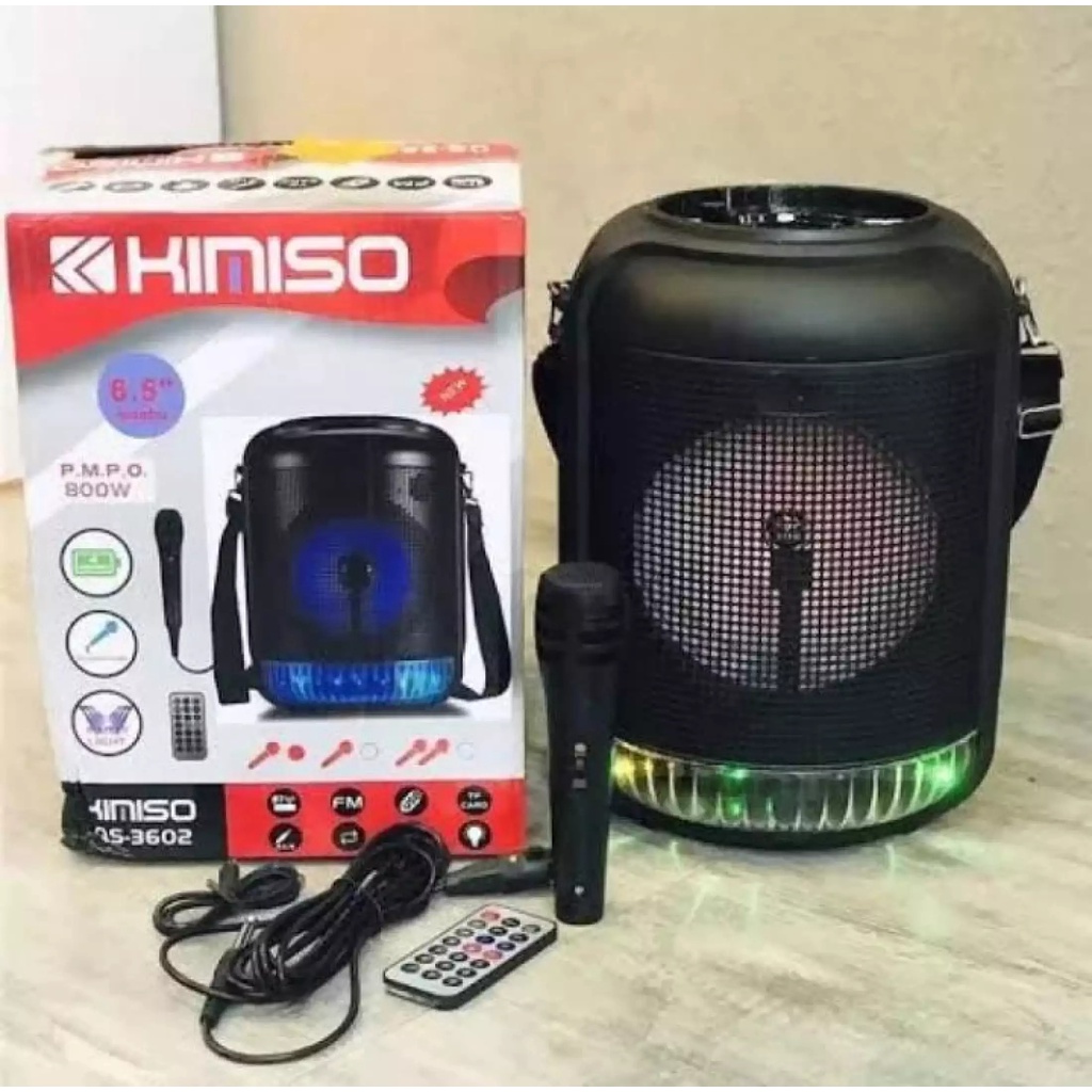 Speaker Bluetooth QS 3602 Karaoke bluetooth speaker with remote and free microphone