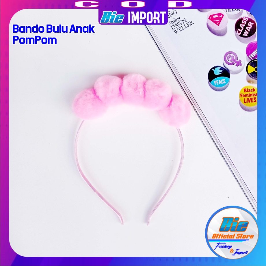 Bando Anak Pompom Korea Style Impor Best Seller