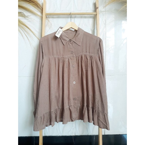 Blouse Atasan Crinkle Jumbo Sidney Import