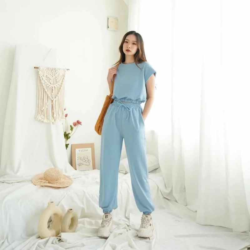 PIYAMA CROP TOP KERUT RAYON | PIYAMA RAYON | ONE SET CROP RAYON MODEL KERUT | BAJU TIDUR WANITA | PIYAMA WANITA WANITA