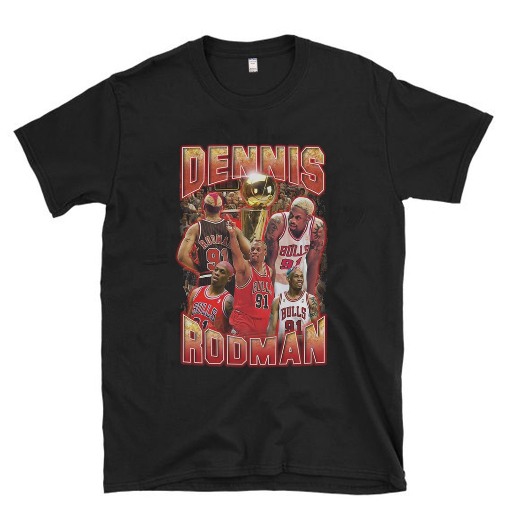 DENIS RODMAN RAP TEE VINTAGE TEE T-SHIRT TAG GILDAN