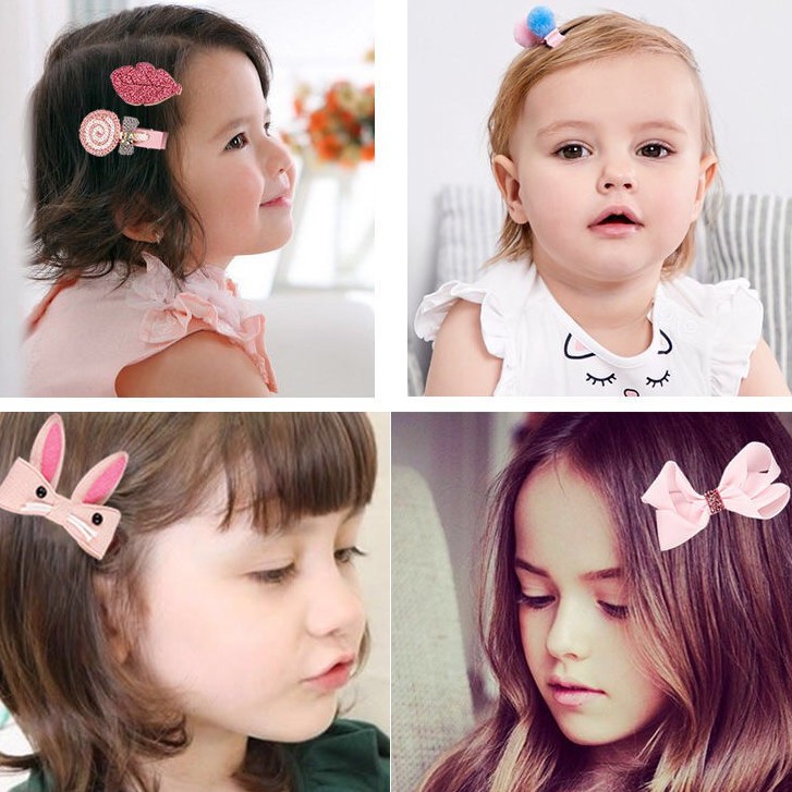 BOSJKT395 Ikat Rambut Pita Anak lucu 18 in 1 Jepit Rambut anak