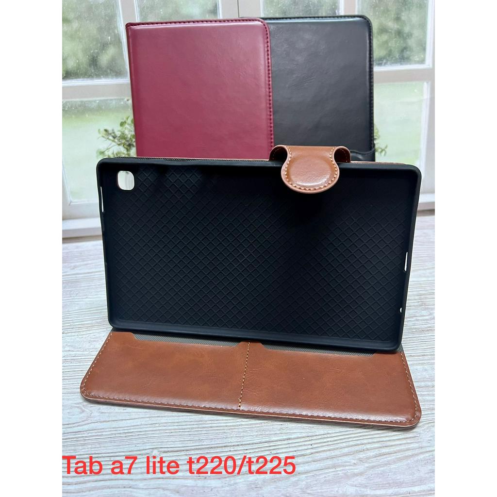 CASE TAB A7 LITE T220 / T225 CASE KULIT LEATHER BLUEMOON