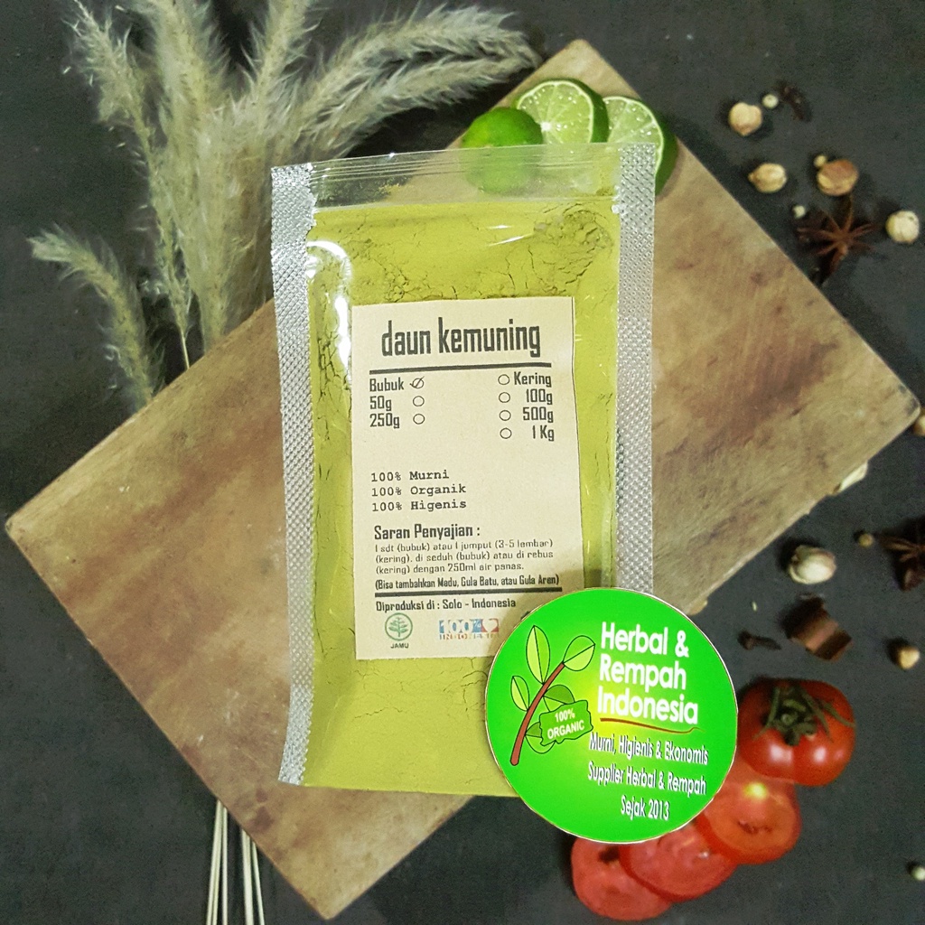 

Daun Kemuning Bubuk - 100 GR / REMPAH / JSR / 100% MURNI