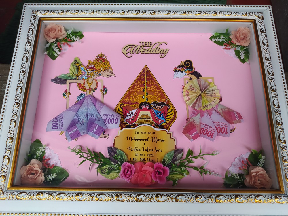 Lafadz Allah Muhammad Dekorasi Mahar Akrilik Gold Emas