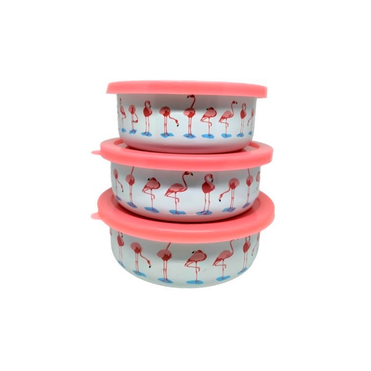 Kedaung Mangkok Pengaduk / Mixing Bowl Set Flamingo 3 Pcs (14,16,18 cm)