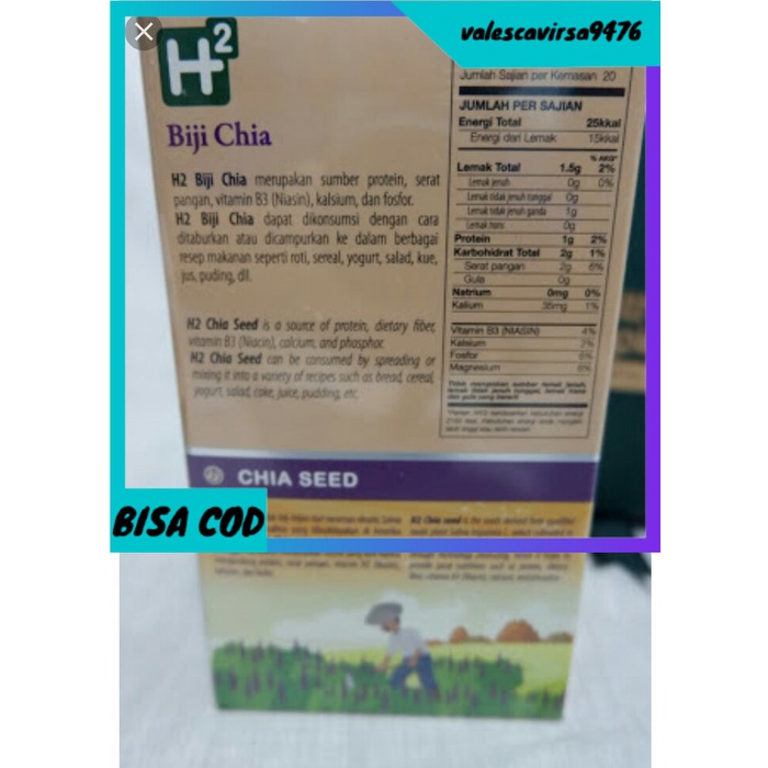 

⭐BISA COD⭐ H2 CHIA SEED isi 20 sachet buatan kalbe