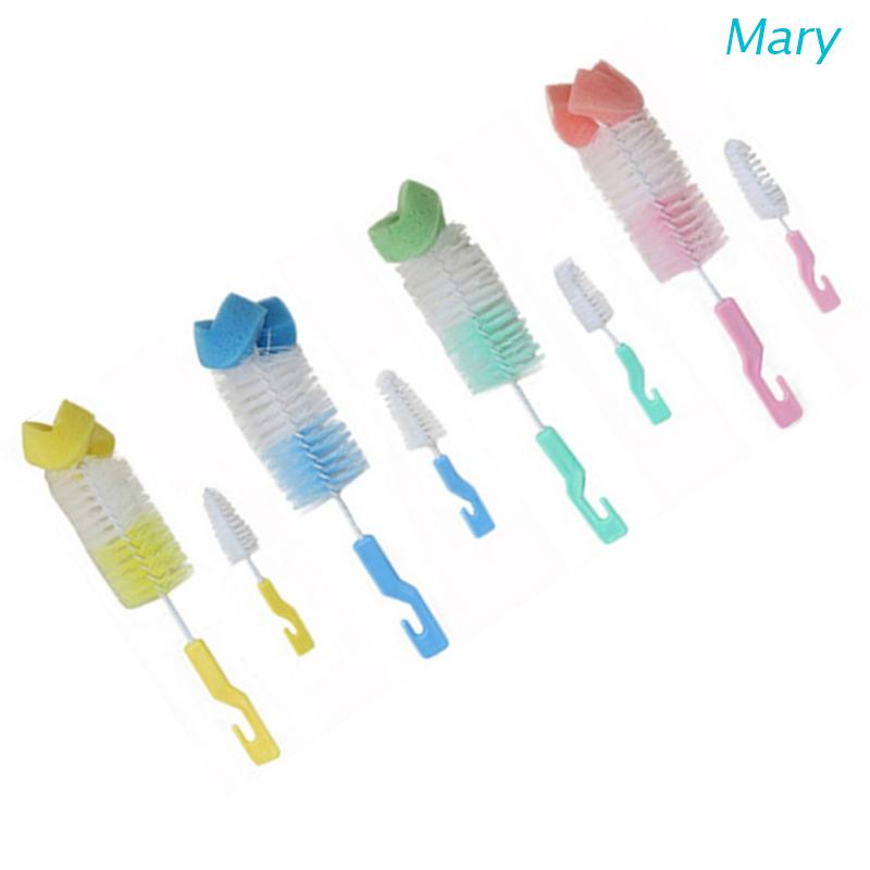 Mary Set Sikat Spons Pembersih Botol Susu Bayi