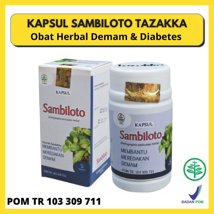 

TERBARU Kapsul Ekstrak Sambiloto Tazakka - Herbal Obat Demam /OBAT HERBAL ASAM URAT/OBAT HERBAL PELANGSING/OBAT HERBAL KOLESTEROL/OBAT HERBAL DIABETES
