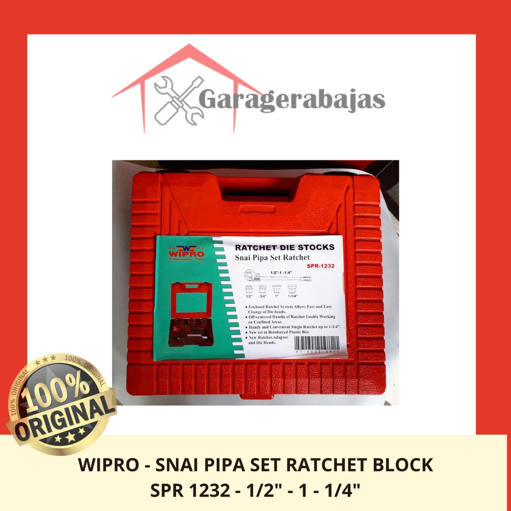 WIPRO - Snei Pipa Ratchet Block - 1/2 - 1 1/4 inch / SPR 1232