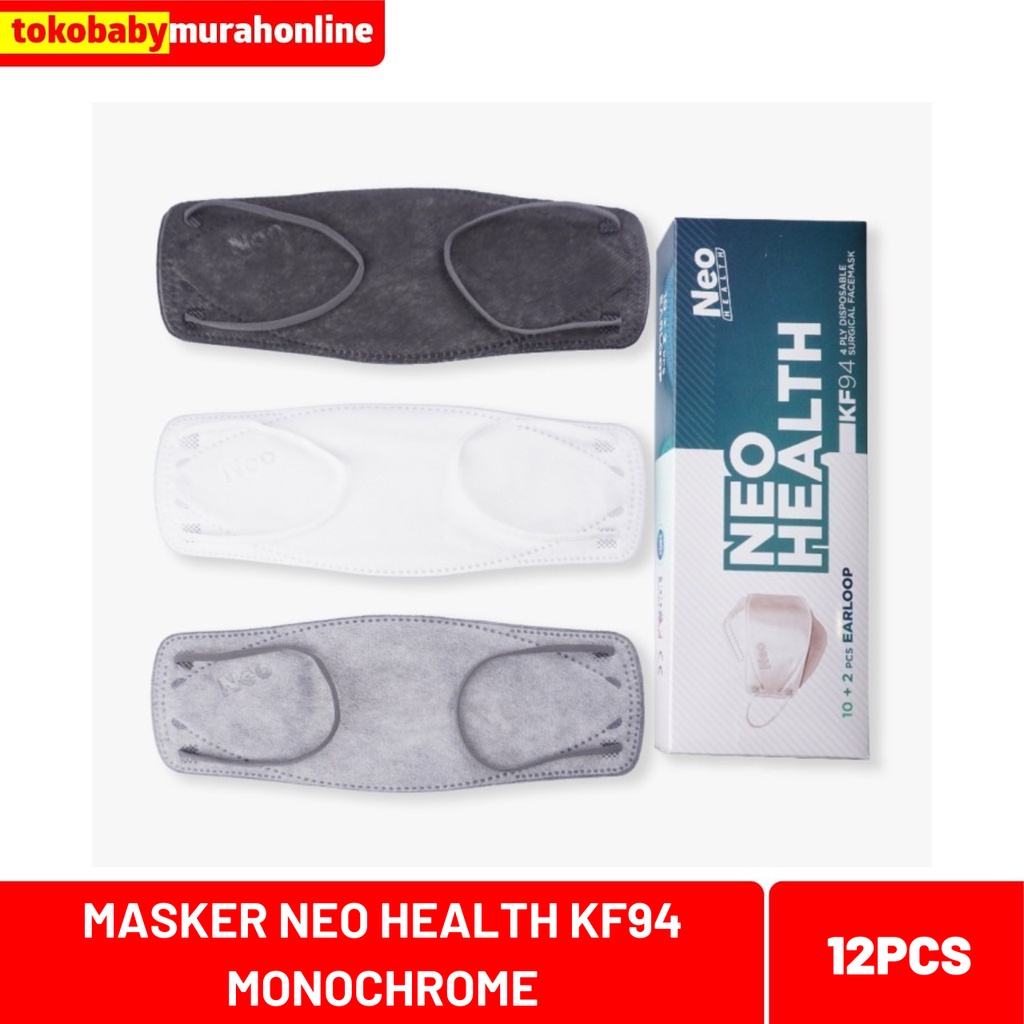 NEO HEALTH MASKER KF94 10+2PCS MONOCHROME / MASKER