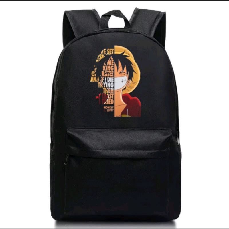 tas one piece luffy smile tas sekolah tas backpack ada slot laptopnya