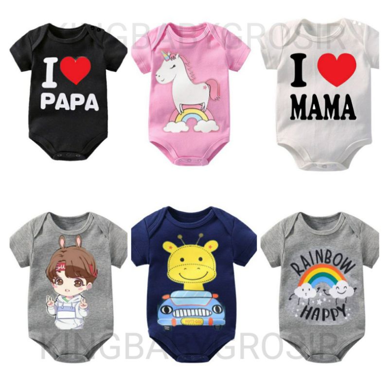 Jumper bayi LENGAN PENDEK Fashion BERMOTIF