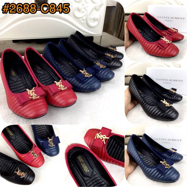 #BCTS0045 #2688-C845 New Arrival YveSaintLaurent Flat Shoes SS18